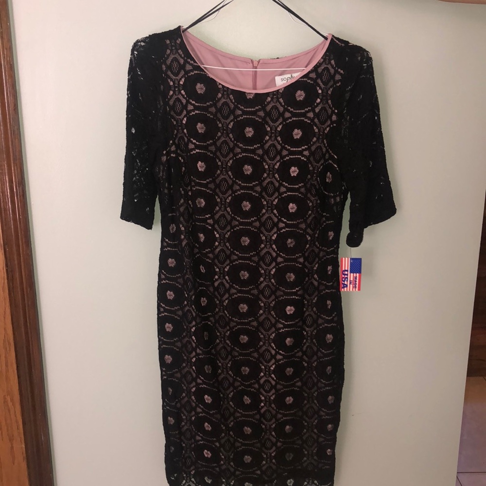 Black lace dress